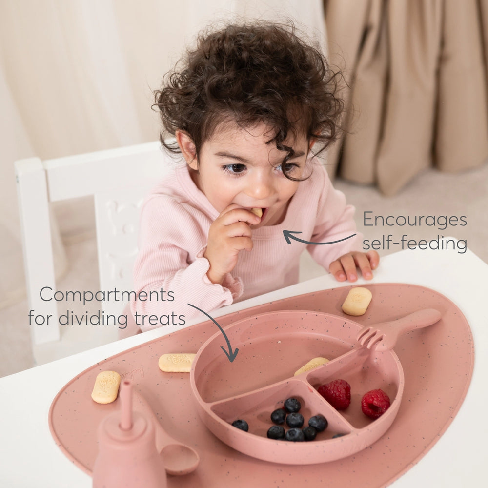Kikkaboo Divided Suction Plate - Blush