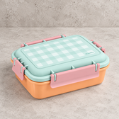 Monnëka Bento Lunch Box “Apricot-Vichy Aqua”