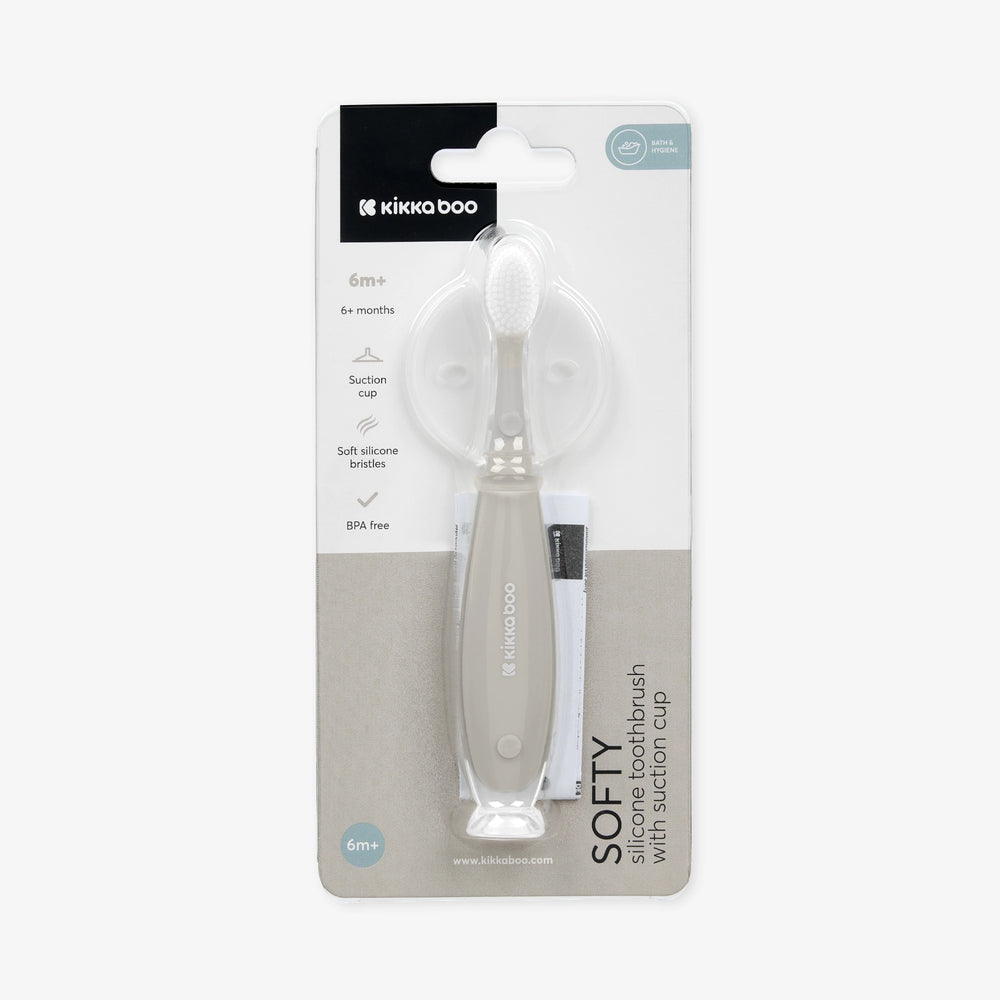 Kikkaboo Silicone Toothbrush Softy - Sand
