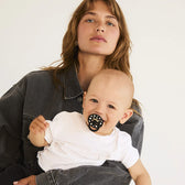 BIBS STUDIO Colour knupīšu komplekts (2 gab.) – Polka Ivory/Black