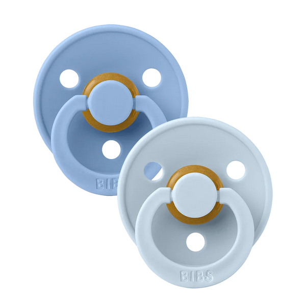 BIBS Colour knupīšu komplekts (2 gab.) – Sky Blue/Baby Blue