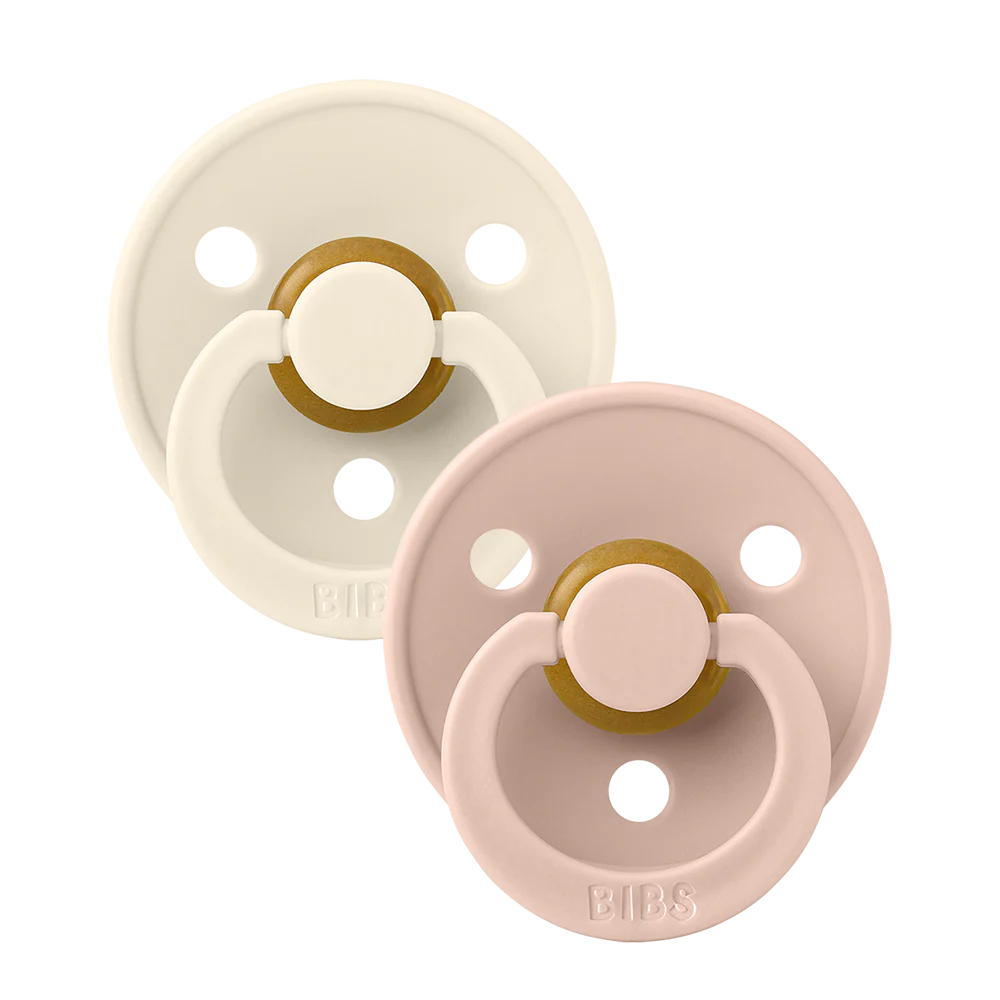 BIBS Colour knupīšu komplekts (2 gab.) – Ivory/Blush