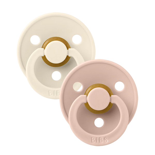BIBS Colour knupīšu komplekts (2 gab.) – Ivory/Blush