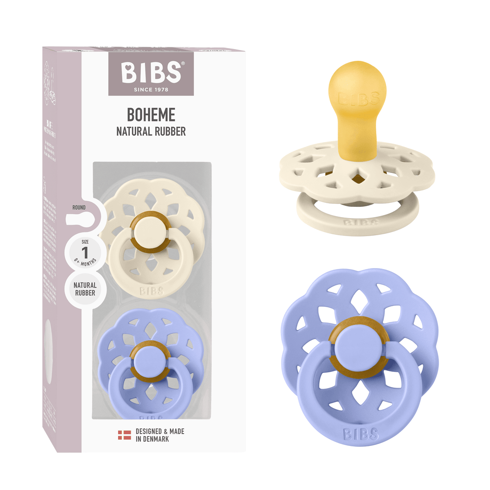 BIBS Boheme knupīšu komplekts (2 gab.) – Ivory/Hush