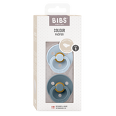 BIBS Colour Anatomical knupīšu komplekts (2 gab.) - Baby Blue/Petrol