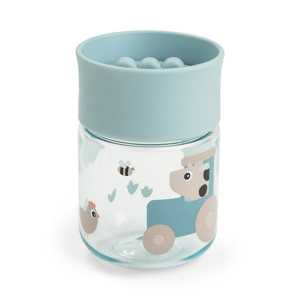Done by Deer mācību krūzīte 360° „Tiny Farm” – zilā krāsā