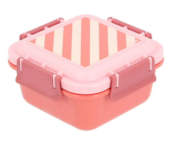Monnëka lielā pusdienu kārbiņa “Stripes Bloom & Blush”