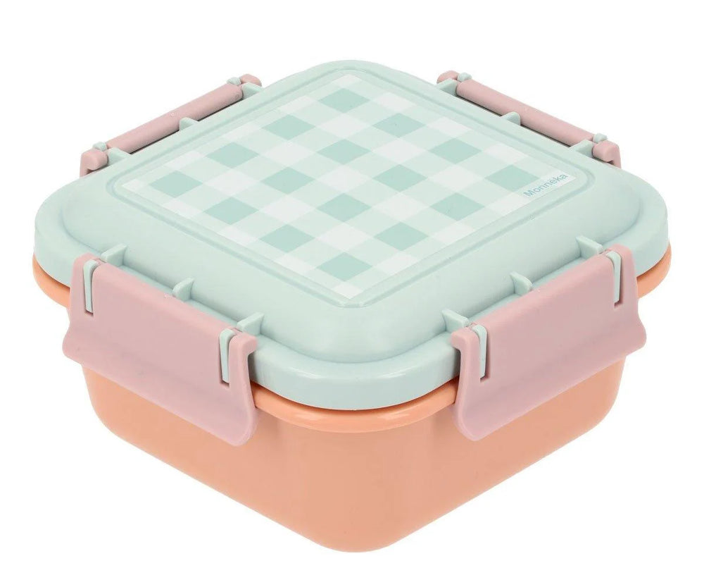Monnëka lielā pusdienu kārbiņa “Apricot-Vichy Aqua”