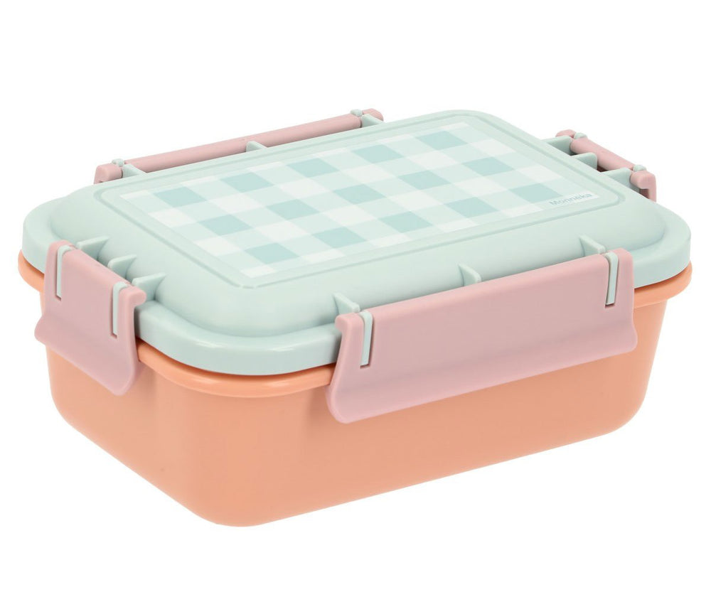 Monnëka Bento pusdienu kārbiņa “Apricot-Vichy Aqua”