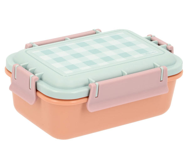 Monnëka Bento pusdienu kārbiņa “Apricot-Vichy Aqua”