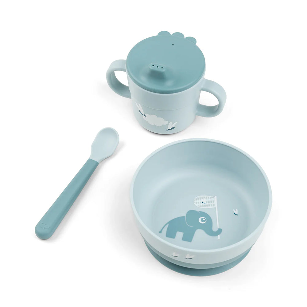 Done by Deer barošanas komplekts "Foodie First Meal Set", zilā krāsā