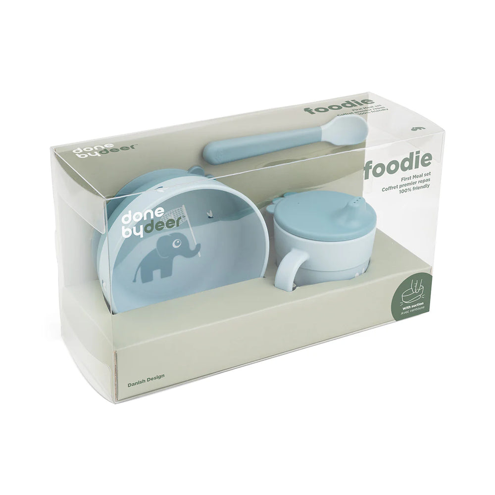 Done by Deer barošanas komplekts "Foodie First Meal Set", zilā krāsā