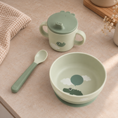 Done by Deer barošanas komplekts "Foodie First Meal Set", zaļā krāsā