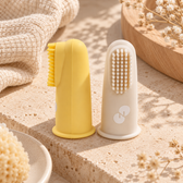Nordbaby Silicone Finger toothbrush - Yellow/Beige