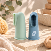 NordBaby silikona zobu birste / uzpirkstenis - Blue/Mint