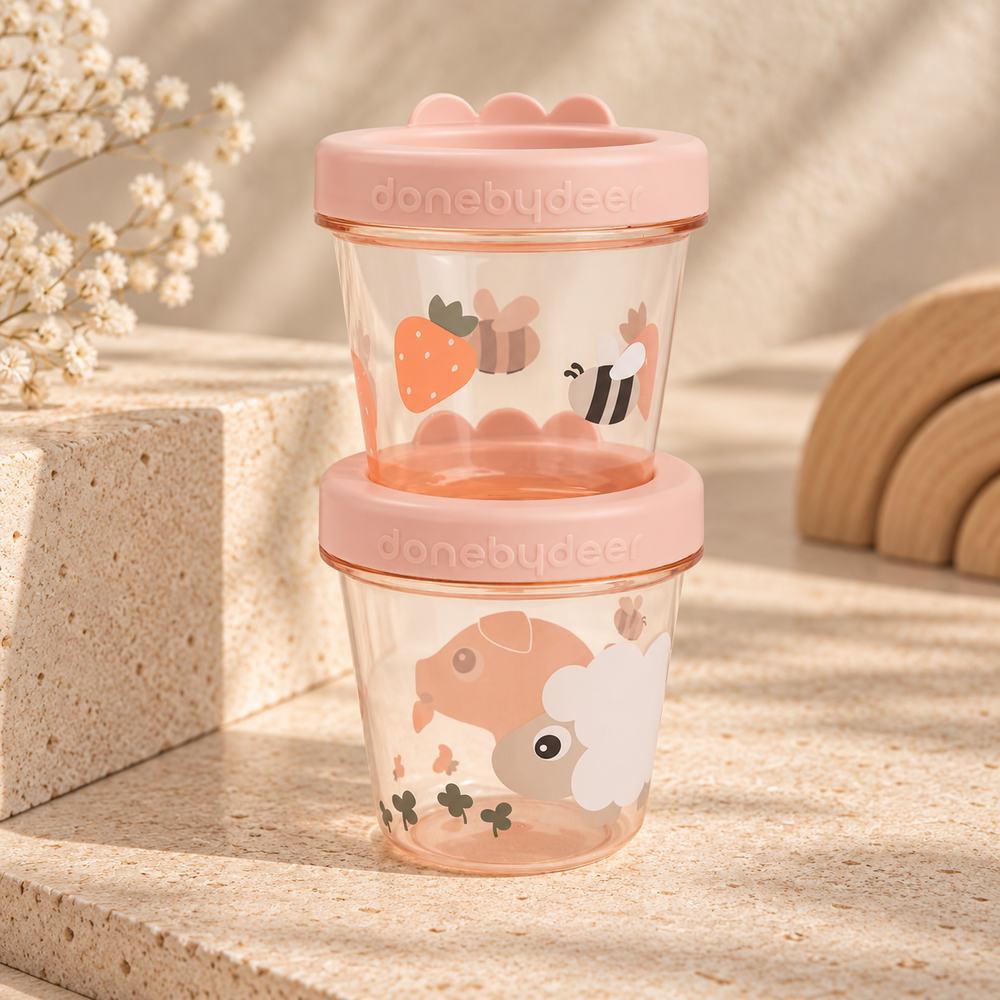 Done by Deer Baby Food Container 2-pack "Tiny Farm" – Powder