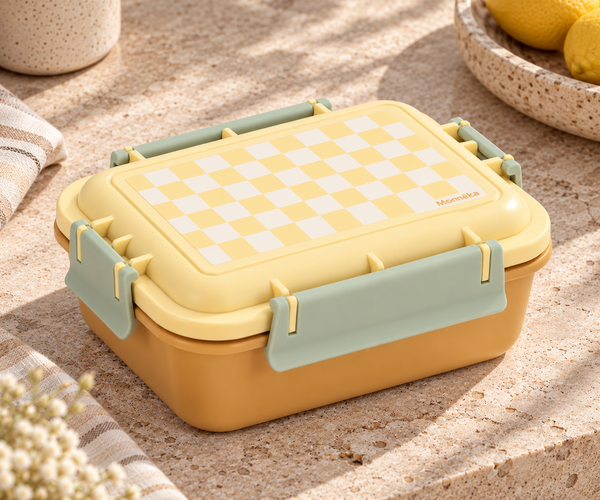 Monnëka Bento pusdienu kārbiņa “Yellow Chess”