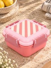 Monnëka lielā pusdienu kārbiņa “Stripes Bloom & Blush”